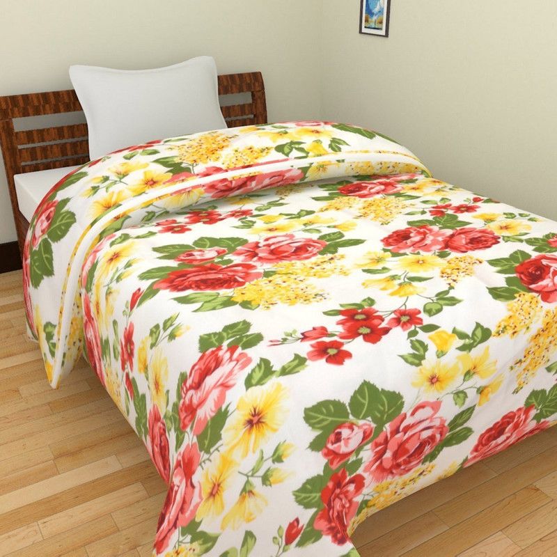 SUNJES Floral Double Dohar for Mild Winter  (Poly Cotton, Multicolor)
