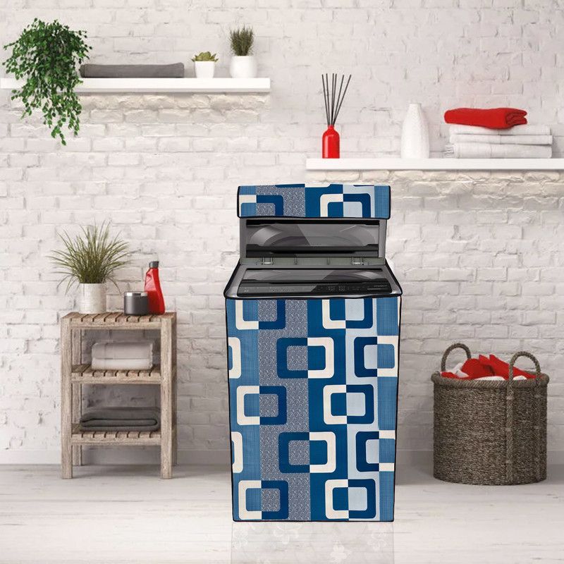 Wings Star Top Loading Washing Machine Cover  (Width: 43 cm, Blue)