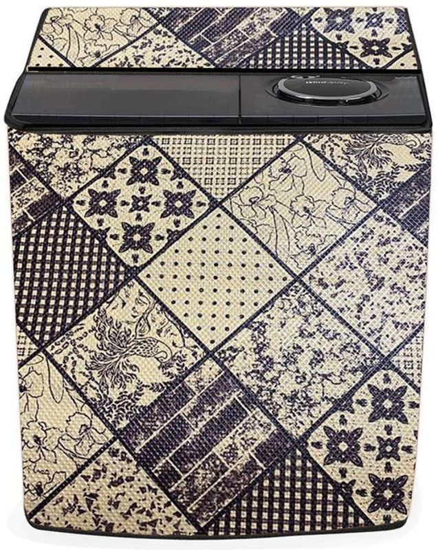 SAVEIT Semi-Automatic Washing Machine Cover  (Width: 85 cm, Bluish Purple, Almost none)