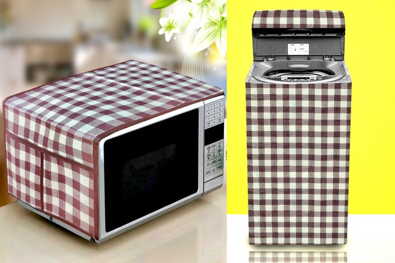 Comfort House Microwave Oven Cover  (Width: 86 cm, Multicolor)