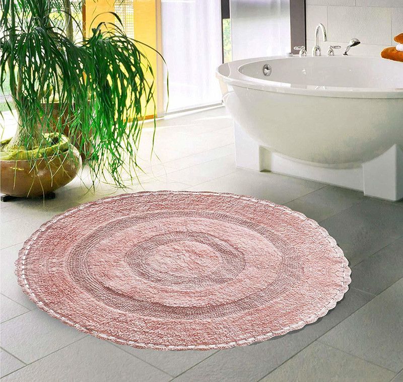 The Home Talk Cotton Door Mat  (Pink, Medium)