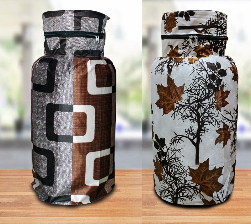 KANUSHI Gas Cylinder Cover  (Width: 39 cm, Brown, brown)