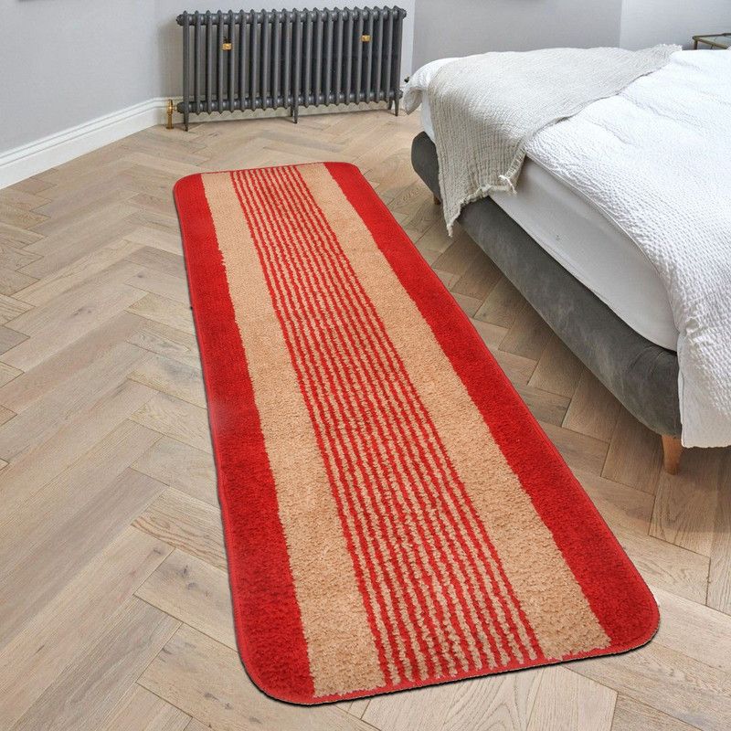 ROSSLYN Microfiber Floor Mat  (Red, Medium)