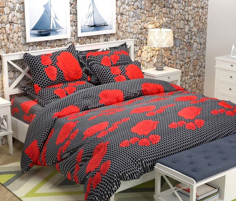PICTAS 180 TC Polycotton Double Printed Flat Bedsheet  (Pack of 1, Multicolor)