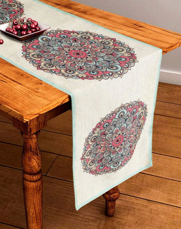 BELLA TRUE White 182 cm Table Runner  (Cotton)