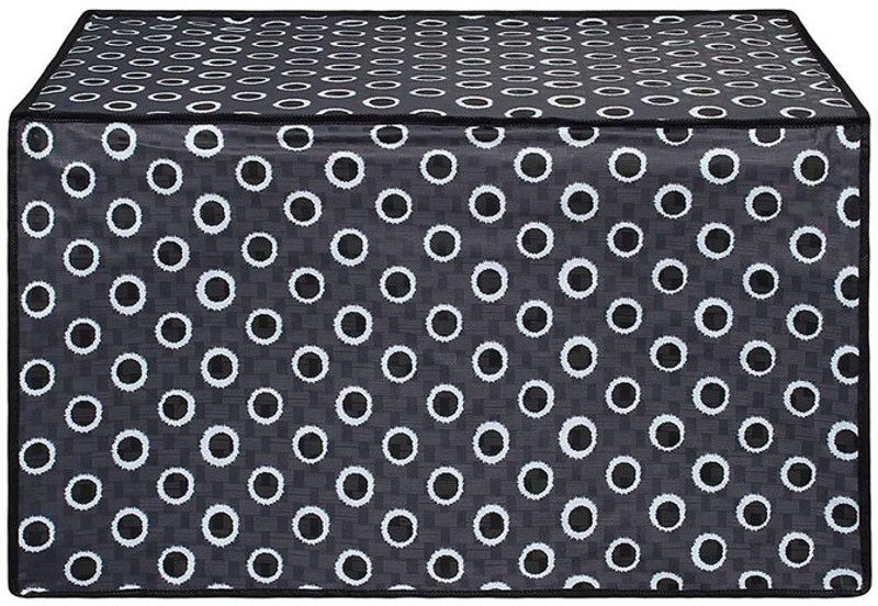 Fabrious Microwave Oven Cover  (Width: 23 cm, Dark gray, White)