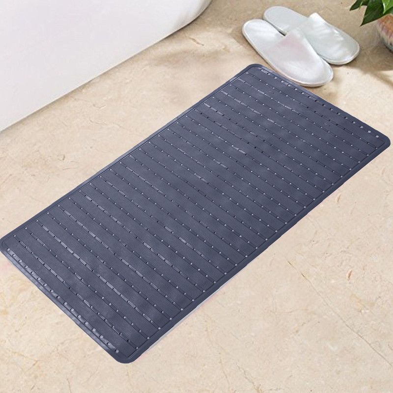 KUBER INDUSTRIES PVC (Polyvinyl Chloride) Bathroom Mat  (Grey, Free)