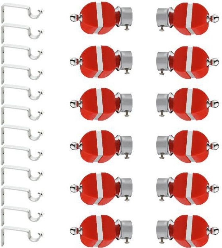 Pakhu Red Rod Rail Bracket Metal  (Pack of 24)
