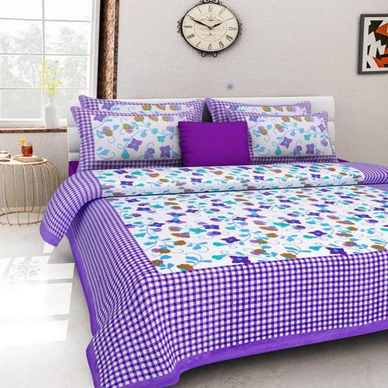 Cotton Double Jaipuri Prints Bedsheet  (Pack of 1, Multi color)