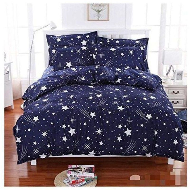 Fresh Zone 184 TC Polycotton King Printed Flat Bedsheet  (Pack of 1, Multicolor,1Bedsheet,2 Pillow Cover)