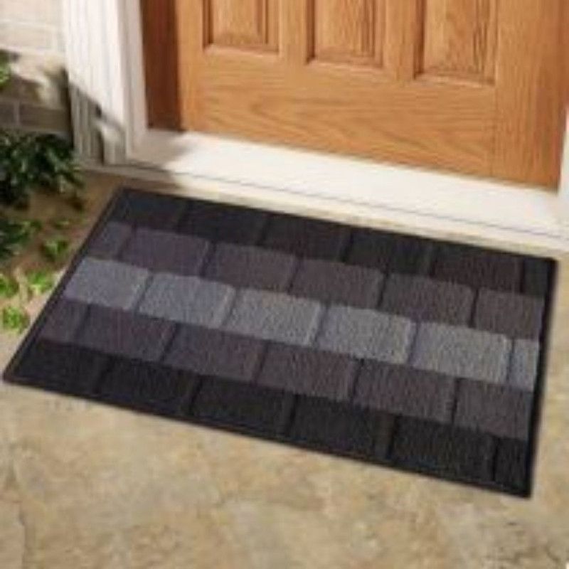 BuyersCue Nylon Door Mat  (Grey, Small)