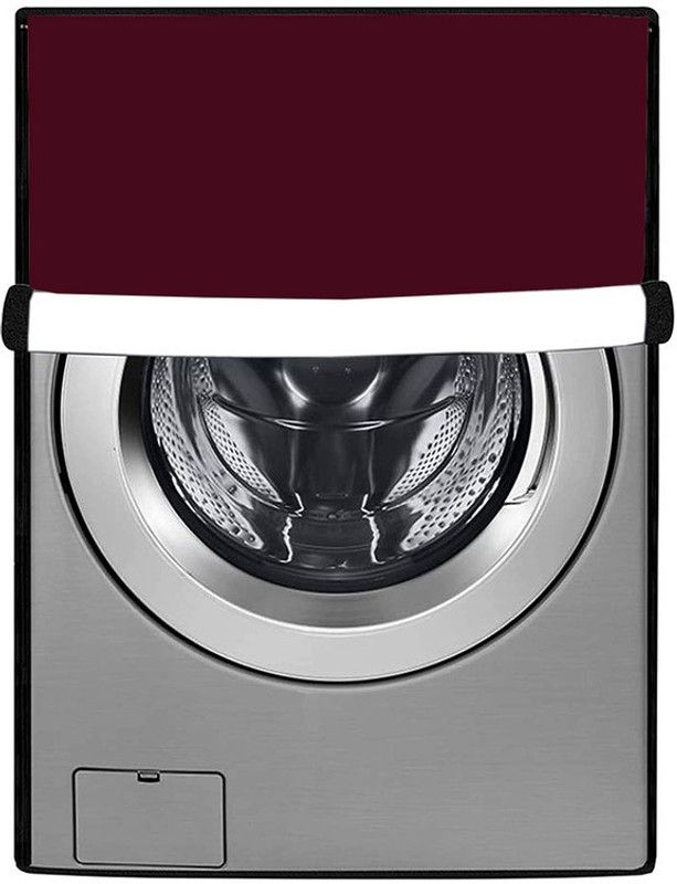 JM Homefurnishings Front Loading Washing Machine Cover  (Width: 63 cm, Maroon)