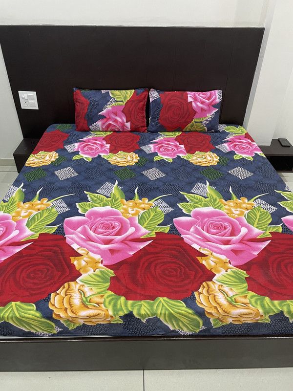 150 TC Cotton Double Printed Bedsheet  (Pack of 1, MULTI)