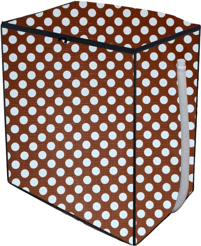 AAVYA UNIQUE FASHION Semi-Automatic Washing Machine Cover  (Width: 78.74 cm, Brown,White)