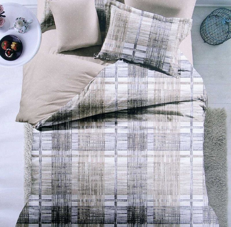 RIJNOOR 310 TC Cotton King Printed Flat Bedsheet  (Pack of 1, Multicolor)
