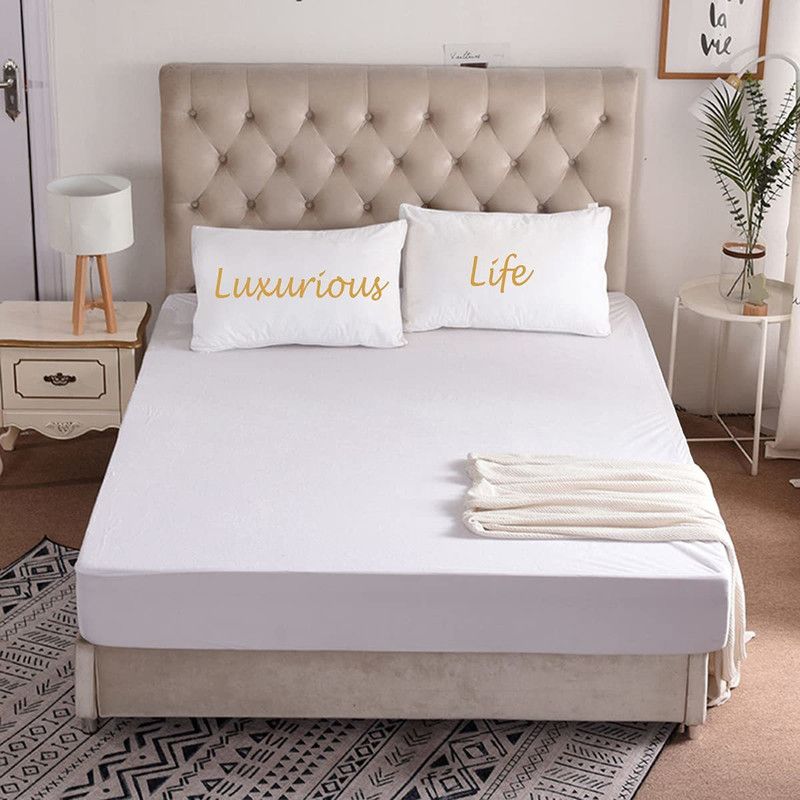 TUNDWAL'S Fitted King Size Waterproof Mattress Cover  (White)