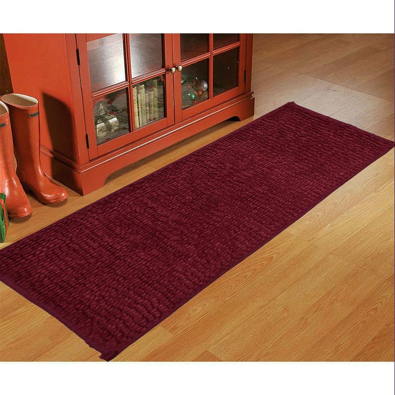 Homitecture Maroon Polyester Runner  (138 cm, X 55 cm, Rectangle)