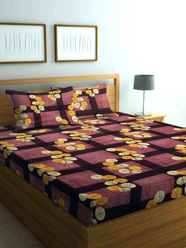 Shreejee 200 TC Polycotton Double Printed Flat Bedsheet  (Pack of 1, Multicolor)