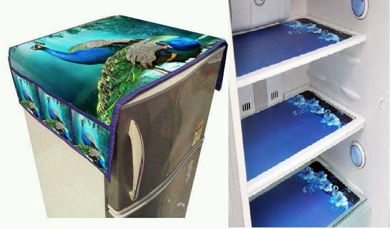 TANLOOMS Refrigerator Cover  (Width: 27.94 cm, Multicolor)