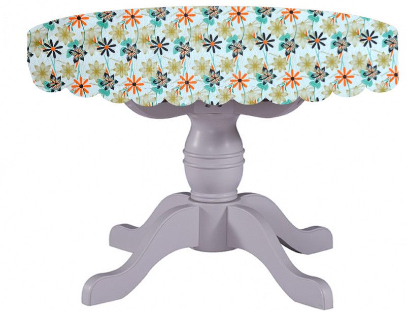 AAVYA UNIQUE FASHION Printed 4 Seater Table Cover  (Multicolor, PVC)