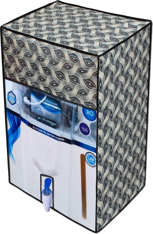 Glassiano Water Purifier Cover  (Width: 38 cm, Blue, Grey)