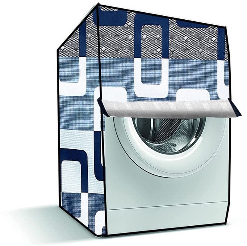 Delideal Front Loading Washing Machine Cover  (Width: 69 cm, Blue, Pink)