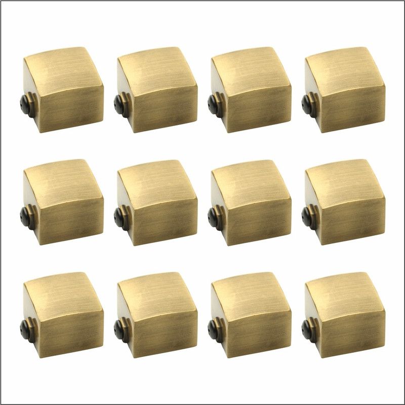 Pakhu Gold Rod Rail Bracket, Curtain Knobs Metal  (Pack of 12)