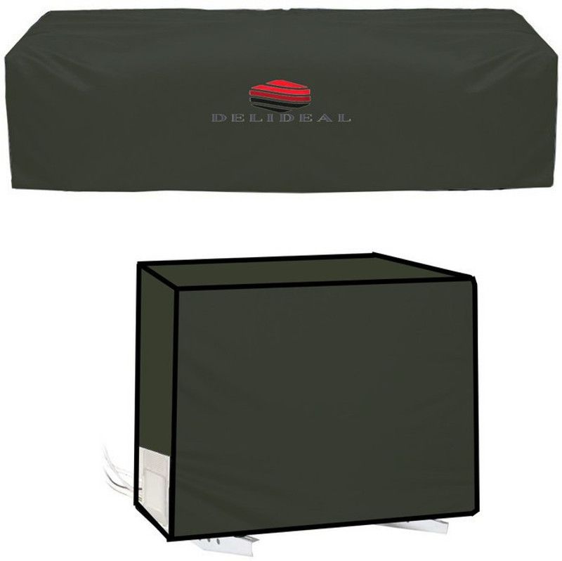 Delideal Air Conditioner Cover  (Width: 48 cm, Green)