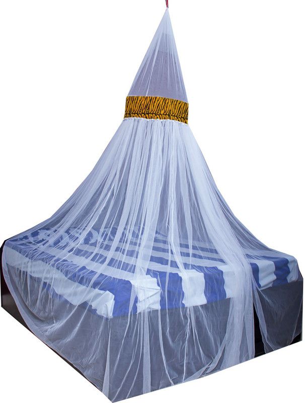 Creative Textiles Polyester Adults Washable HANGING MOSQUITO NET Mosquito Net  (White, Ceiling Hung)