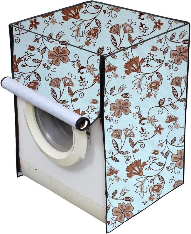 AAVYA UNIQUE FASHION COVER Front Loading Washing Machine Cover  (Width: 62.23 cm, White,Brown,7.5KG)