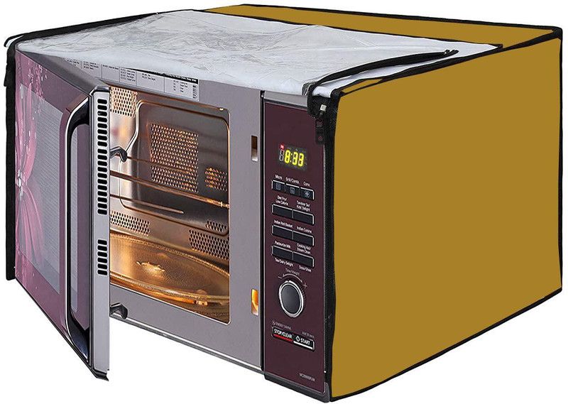 AAVYA UNIQUE FASHION Microwave Oven Cover  (Width: 48.19 cm, Gold)