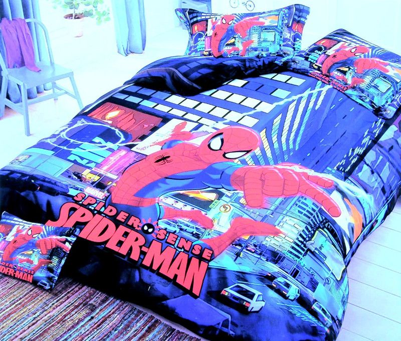 PRODUCTSCK 275 TC Microfiber Double Printed Flat Bedsheet  (Pack of 1, Red Blue)