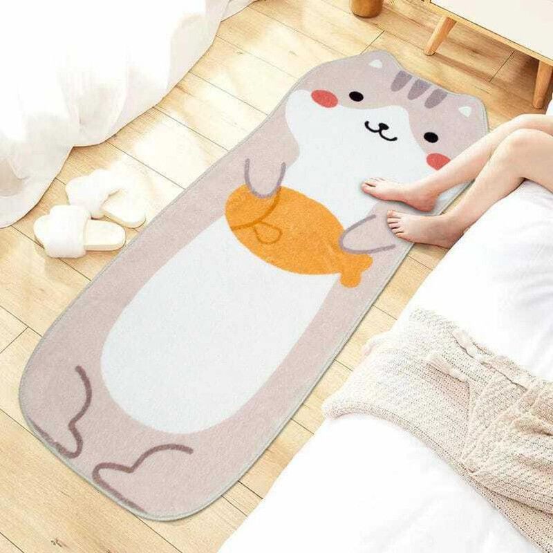 HomeCloud Velvet Door Mat  (Cat Fish, Large)
