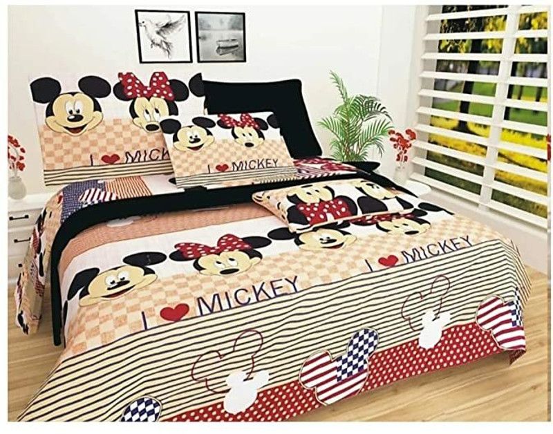 KPE 160 TC Polycotton Double Solid Flat Bedsheet  (Pack of 1, Multicolor)