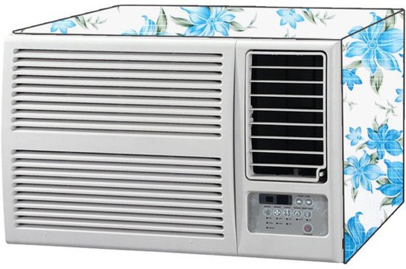 JM Homefurnishings Air Conditioner Cover  (Width: 64 cm, Picton Blue, Glacier)