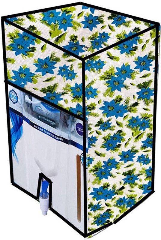 Delideal Water Purifier Cover  (Width: 46 cm, White, Blue)