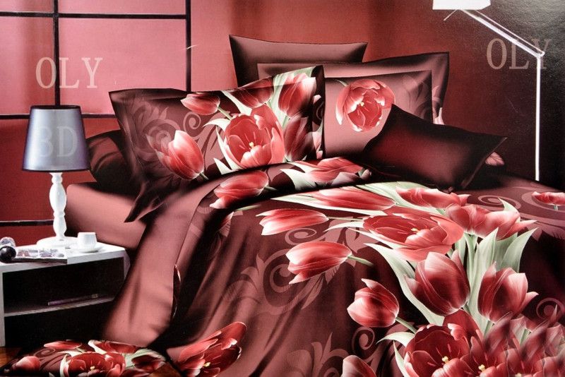 Welhouse India 190 TC Polyester Double Floral Flat Bedsheet  (Pack of 1, Brown)