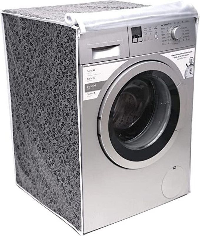 CloudHouse Front Loading Washing Machine Cover  (Width: 63 cm, Grey)