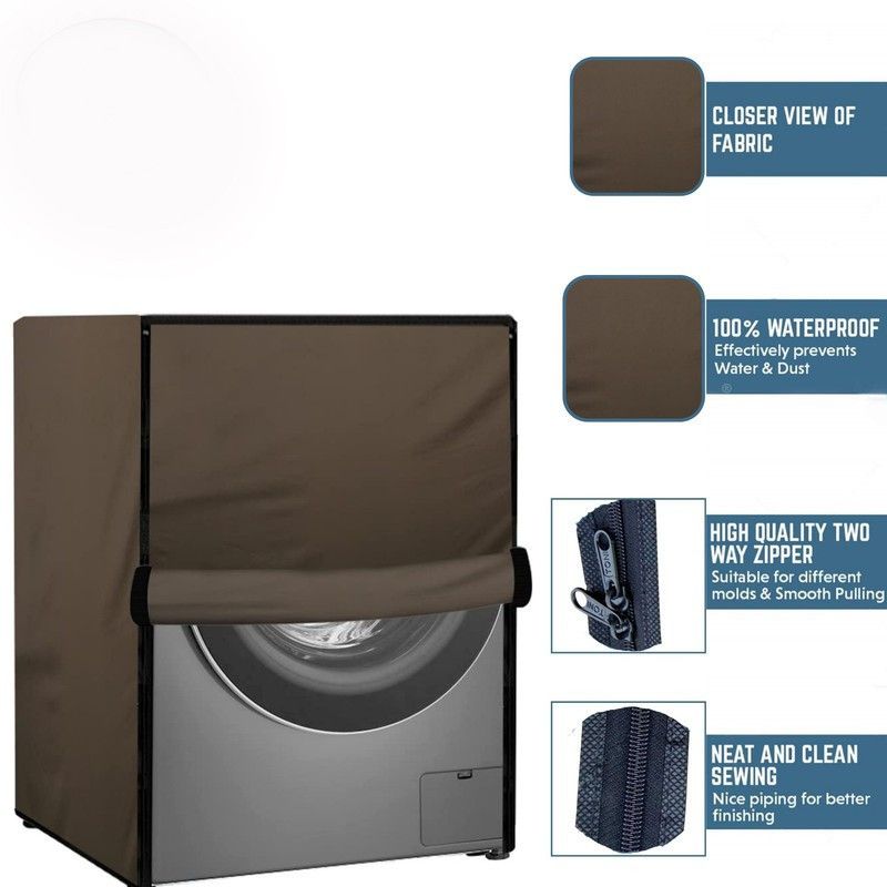 KAJAL DREAM COOL Front Loading Washing Machine Cover  (Width: 31.3 cm, Brown)