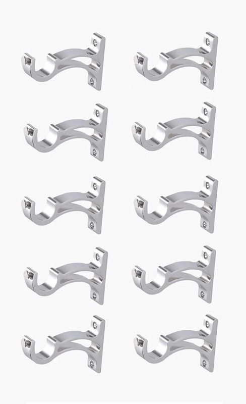 Silver Rod Rail Bracket, Curtain Knobs, Tieback Hook