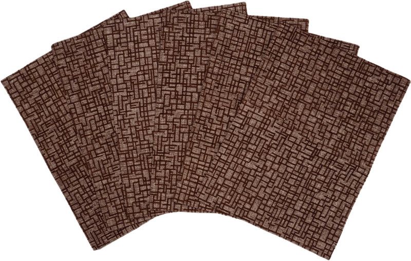 Saral Home Rectangular Pack of 7 Table Placemat  (Brown, Polyester)