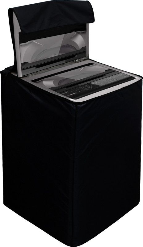 Star Weaves Top Loading Washing Machine Cover  (Width: 59 cm, Black)