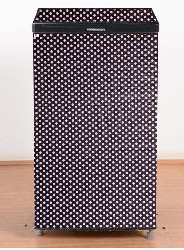 AAVYA UNIQUE FASHION Refrigerator Cover  (Width: 53.7 cm, Brown, White)