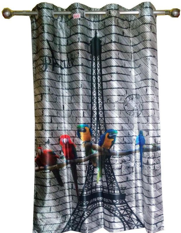 272 cm (9ft) Long Door Curtain  (Blue)