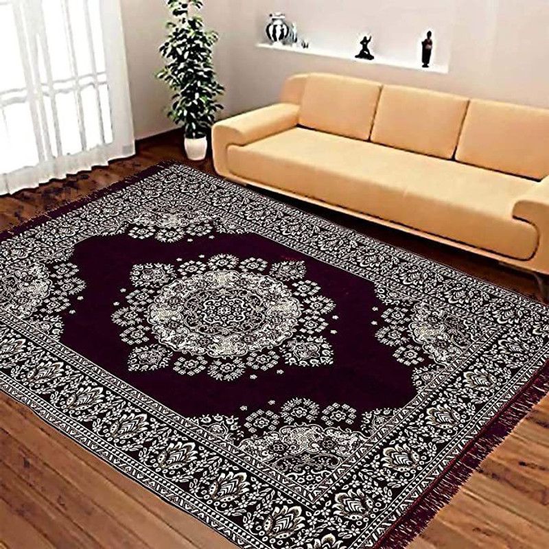 Nature A Brown Cotton Carpet  (132 cm, X 182 cm, Rectangle)