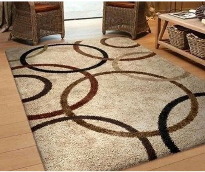 TRENDY KRAFT Beige Polyester Area Rug  (152 cm, X 274 cm, Rectangle)