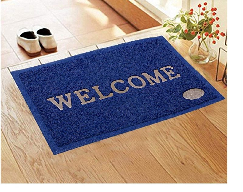 Padam Enterprises PVC (Polyvinyl Chloride) Door Mat  (Blue, Medium)