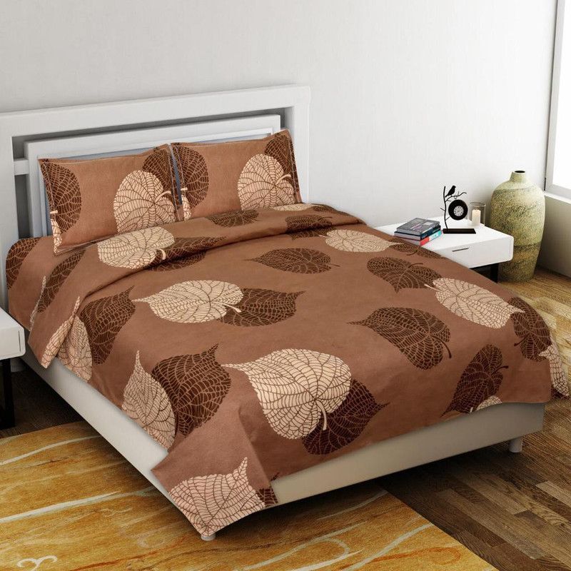bali 160 TC Microfiber Queen Printed Flat Bedsheet  (Pack of 1, Multicolor)