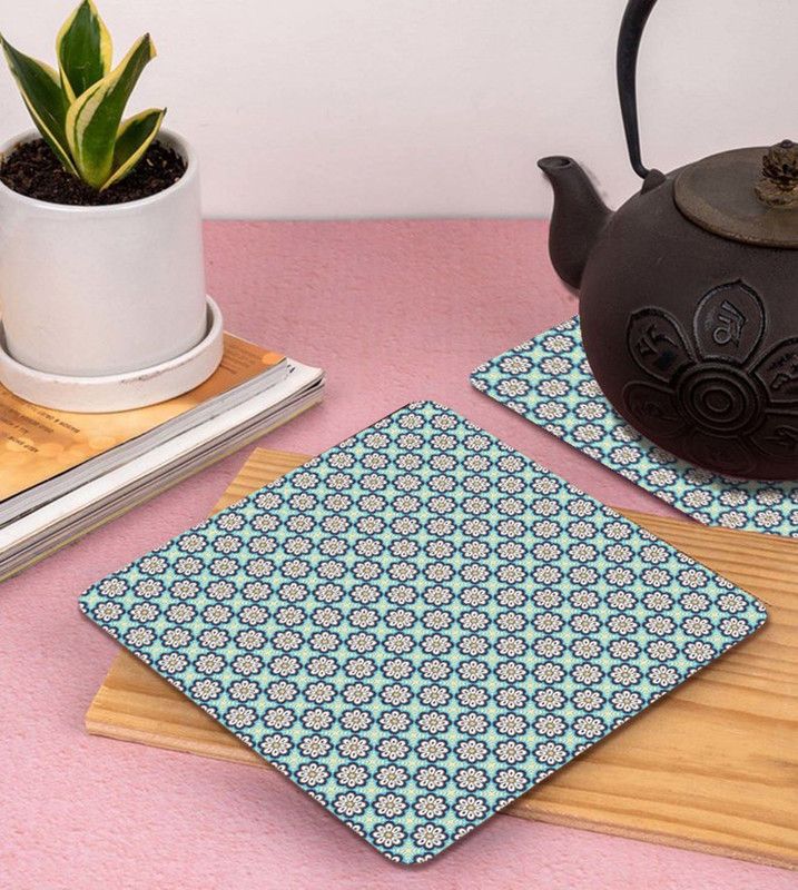 Smartserve Square Pack of 6 Table Placemat  (Multicolor, Wood)