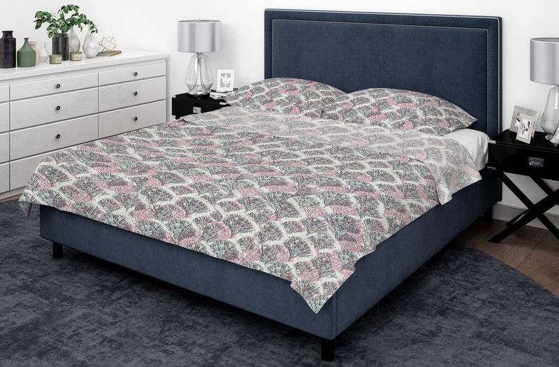 vista weaves 220 TC Satin Single Printed Flat Bedsheet  (Pack of 1, Multicolor)